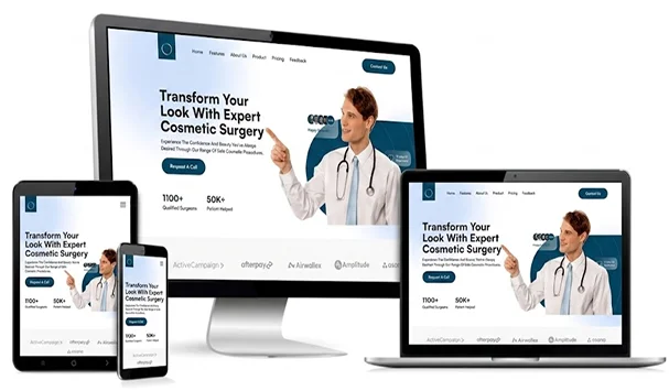 Cosmetic clinic website UI design portfolio