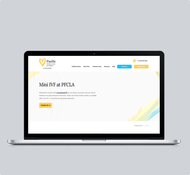 IVF clinic patient campaign landing page