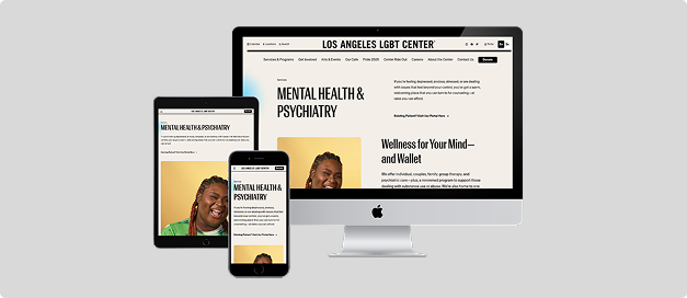 Mental health services website development