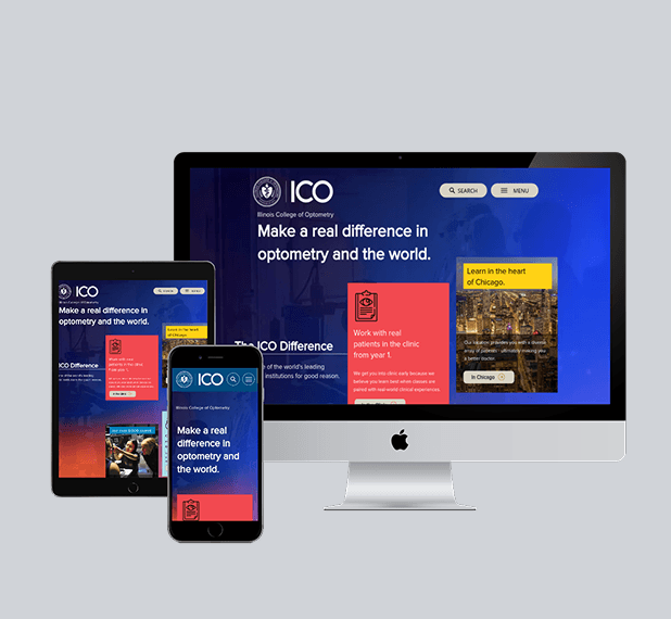 Ophthalmology clinic inquiry landing page