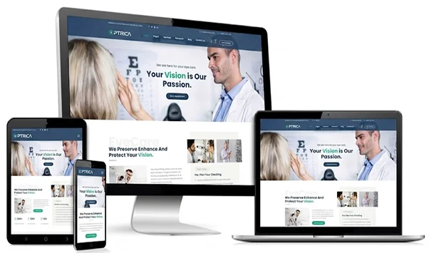 Ophthalmology website design for eye surgery and vision care clinic portfolio