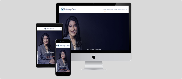 Primary care provider website responsiveness across different devices