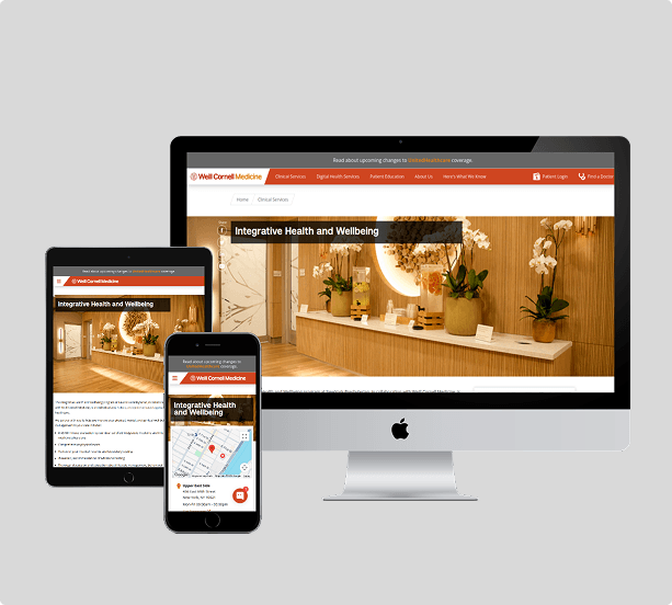 Integrative health medicine website design